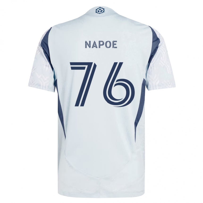 נשים כדורגל Milan Napoe #76 כחול אפור לבן הרחק ג'רזי 2026/27