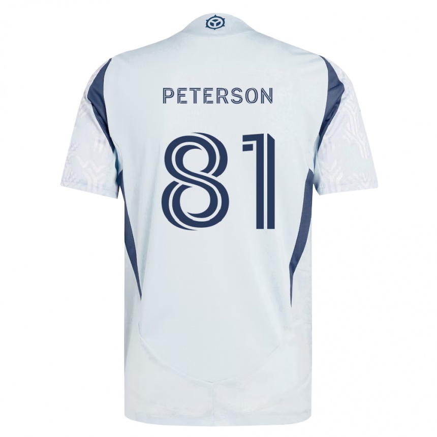 נשים כדורגל Lukas Peterson #81 כחול אפור לבן הרחק ג'רזי 2026/27
