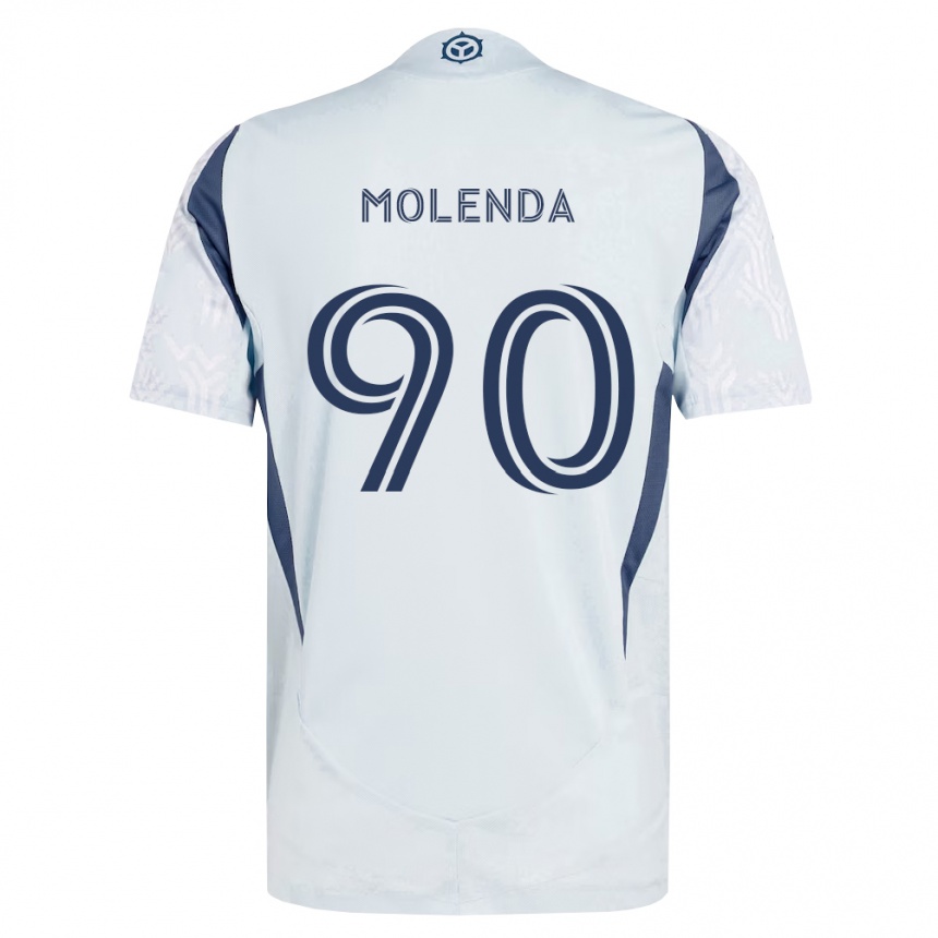 נשים כדורגל David Molenda #90 כחול אפור לבן הרחק ג'רזי 2026/27