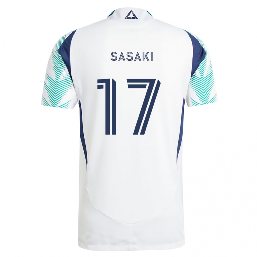 נשים כדורגל Shuma Sasaki #17 לבן כחול צי ירוק בהיר הרחק ג'רזי 2026/27