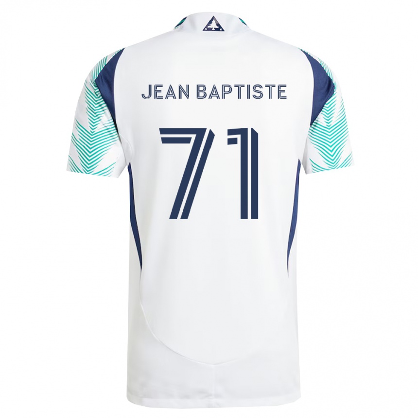 נשים כדורגל Matthew Jean Baptiste #71 לבן כחול צי ירוק בהיר הרחק ג'רזי 2026/27