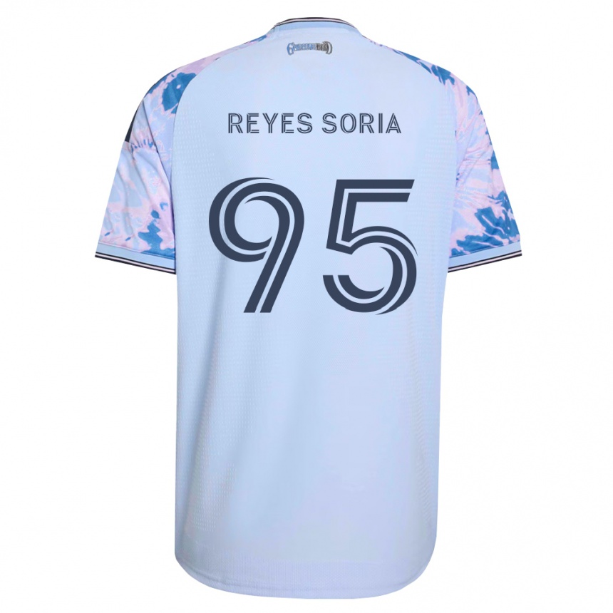 נשים כדורגל Randhu Reyes Soria #95 כחול מלכותי לבן שחור הרחק ג'רזי 2026/27