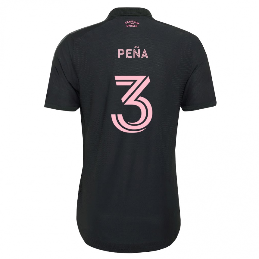 נשים כדורגל Luciano Peña #3 ורוד שחור לבן הרחק ג'רזי 2026/27