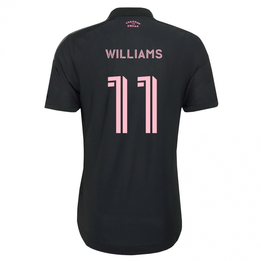 נשים כדורגל Chaz Williams #11 ורוד שחור לבן הרחק ג'רזי 2026/27
