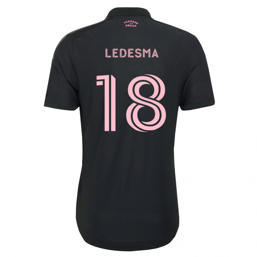 נשים כדורגל Santiago Ledesma #18 ורוד שחור לבן הרחק ג'רזי 2026/27 נשים כדורגל Santiago Ledesma #18 ורוד שחור לבן הרחק ג'רזי 2026/27
