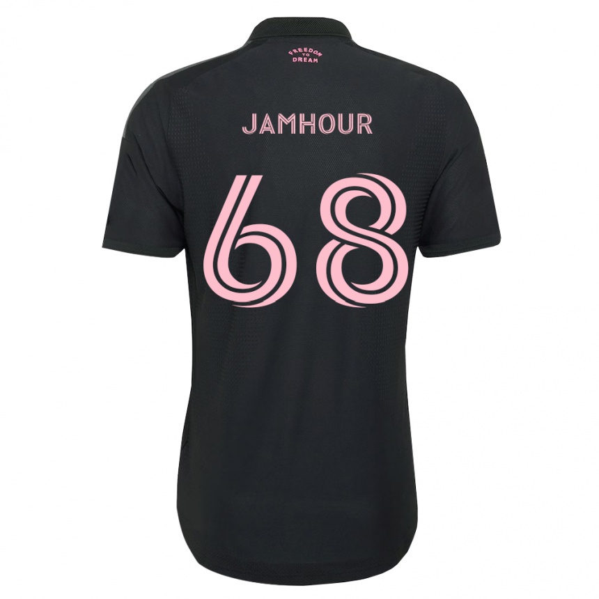 נשים כדורגל Mohammed Jamhour #68 ורוד שחור לבן הרחק ג'רזי 2026/27
