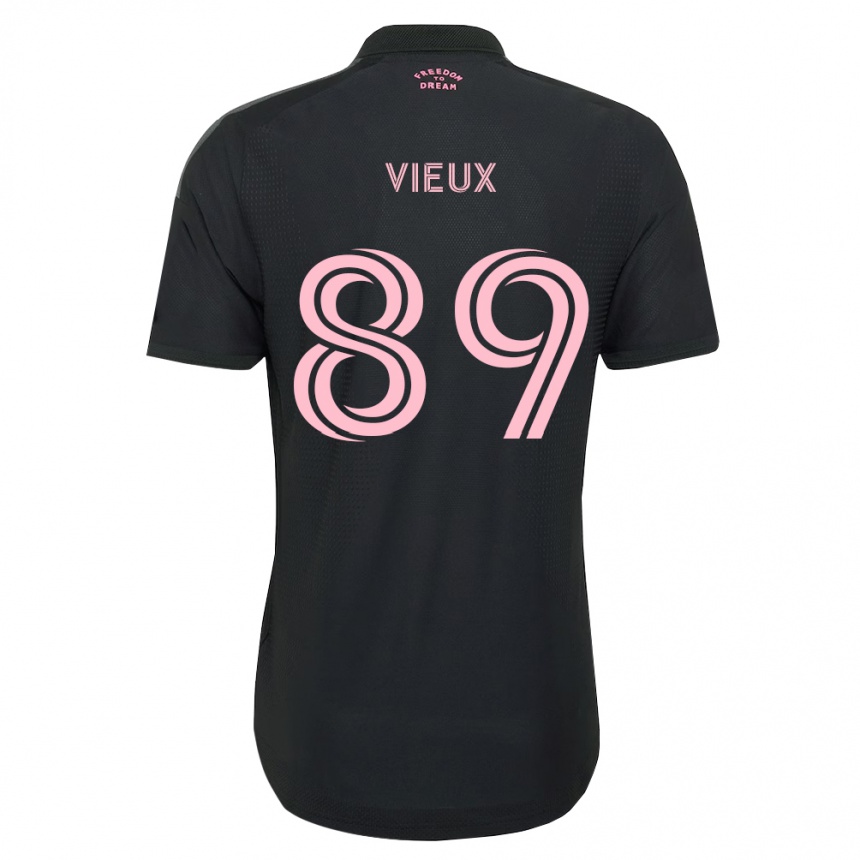 נשים כדורגל Matthias Vieux #89 ורוד שחור לבן הרחק ג'רזי 2026/27
