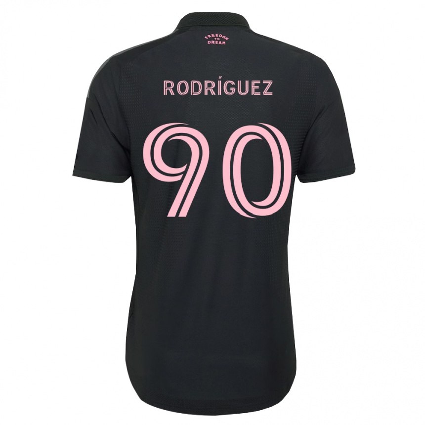 נשים כדורגל Mark Rodríguez #90 ורוד שחור לבן הרחק ג'רזי 2026/27