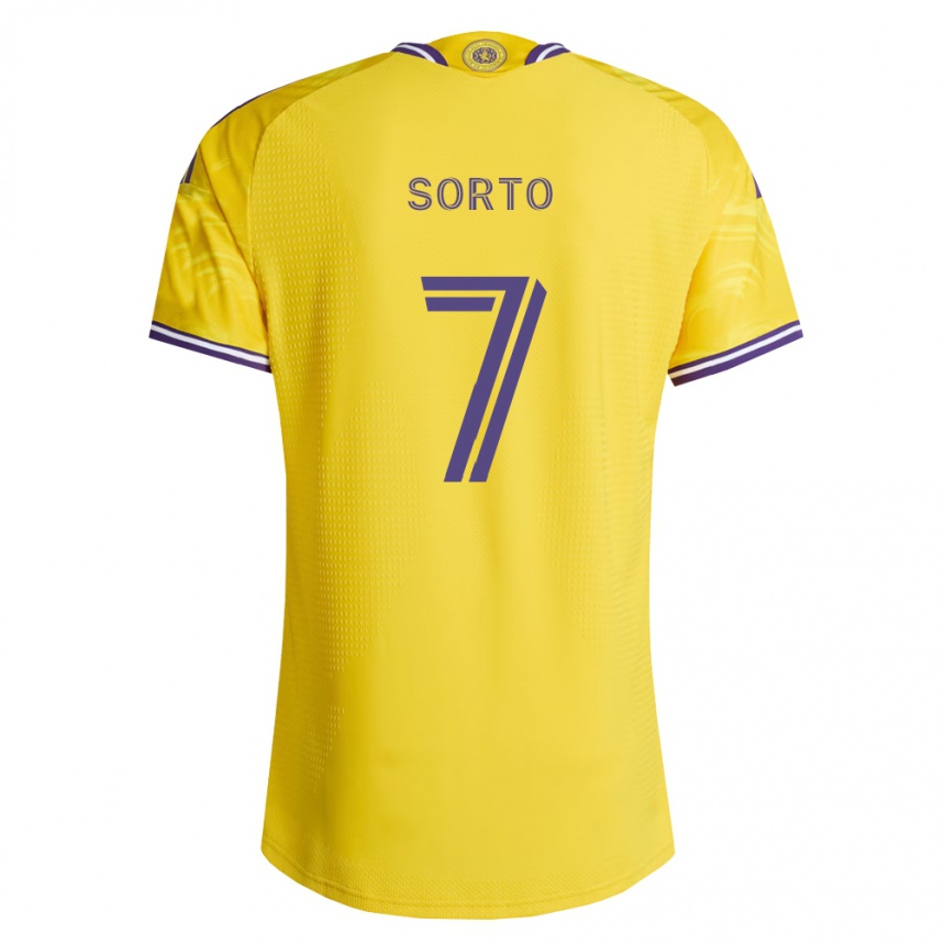 נשים כדורגל Gabriel Sorto #7 סגול צהוב הרחק ג'רזי 2026/27