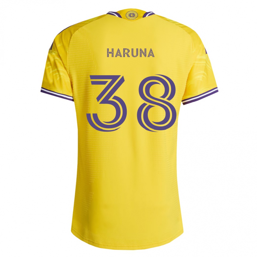 נשים כדורגל Issah Haruna #38 סגול צהוב הרחק ג'רזי 2026/27