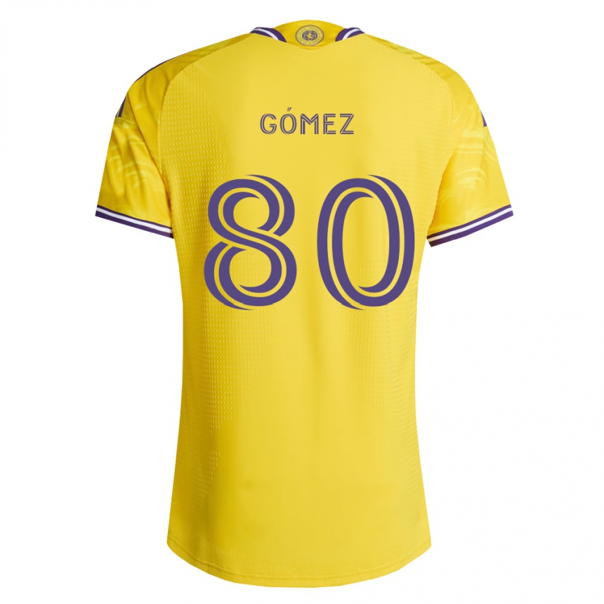 נשים כדורגל Ignacio Gómez #80 סגול צהוב הרחק ג'רזי 2026/27