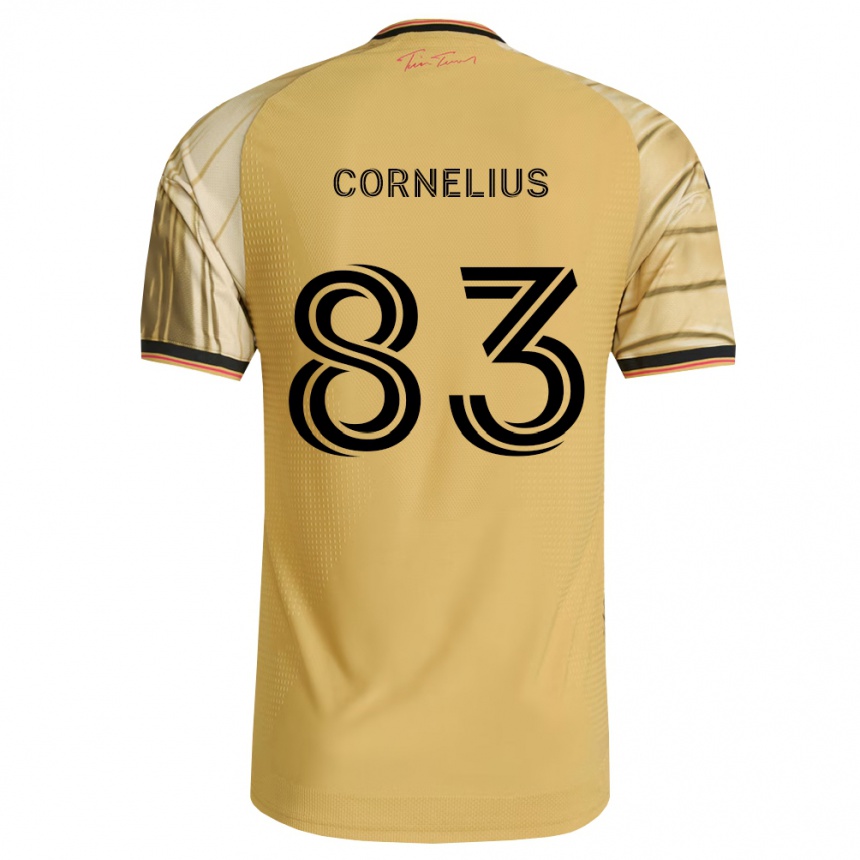 נשים כדורגל Lorenzo Cornelius #83 חום צהוב שחור הרחק ג'רזי 2026/27