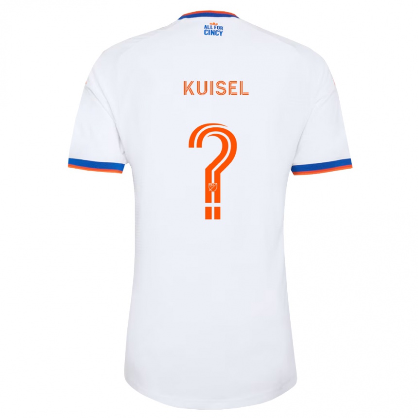 נשים כדורגל William Kuisel #0 לבן כחול צי כתום הרחק ג'רזי 2026/27