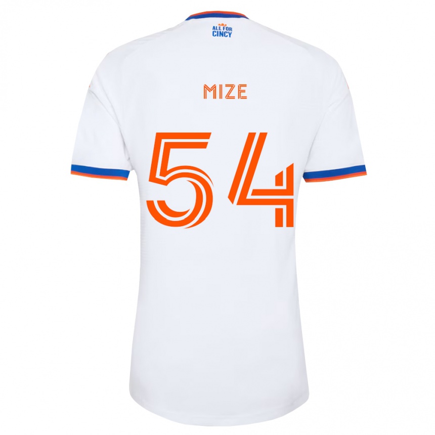 נשים כדורגל Jack Mize #54 לבן כחול צי כתום הרחק ג'רזי 2026/27