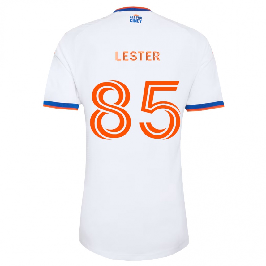נשים כדורגל Dominick Lester #85 לבן כחול צי כתום הרחק ג'רזי 2026/27