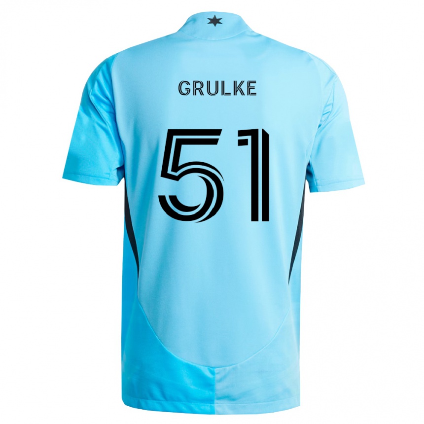 נשים כדורגל Calin Grulke #51 כחול בהיר שחור הרחק ג'רזי 2026/27