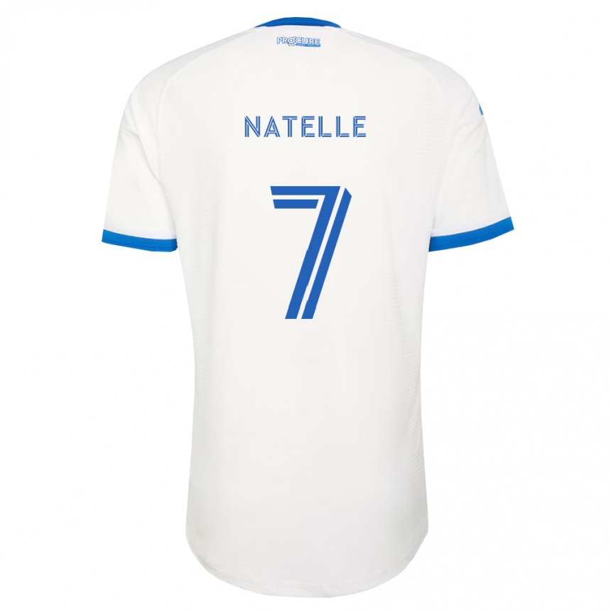 נשים כדורגל Mokbel Natelle #7 כחול שמיים לבן הרחק ג'רזי 2026/27