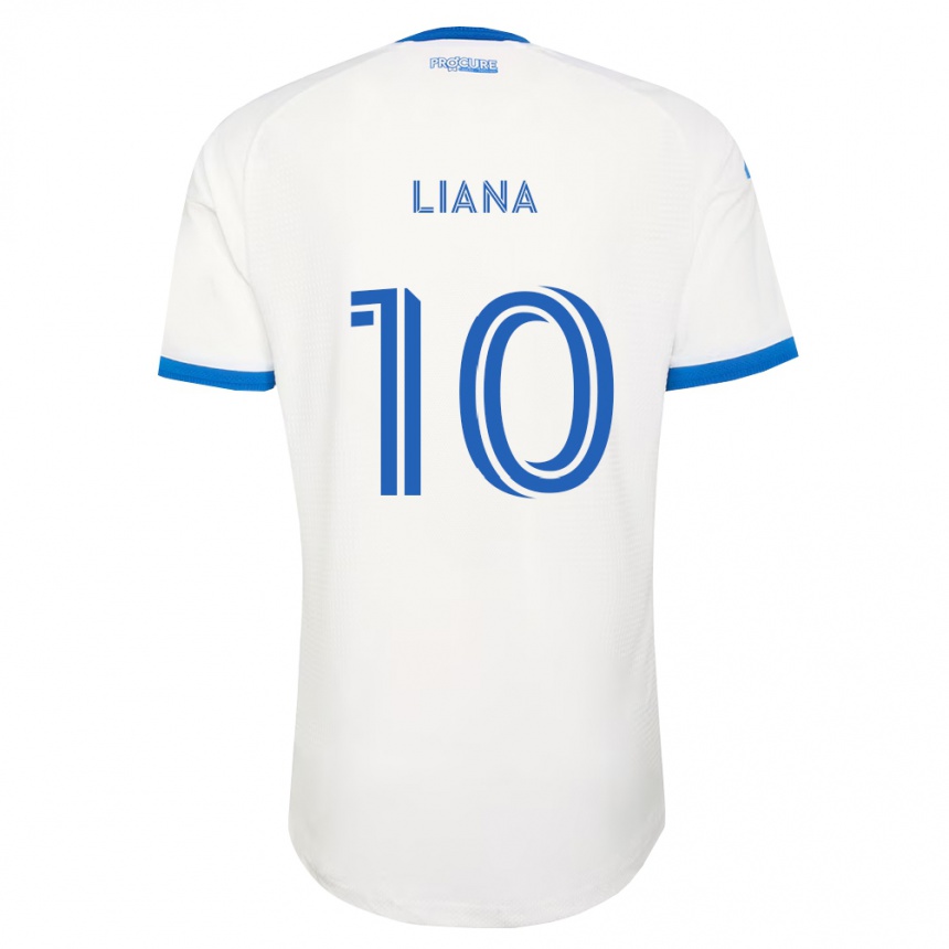 נשים כדורגל Tarasco Liana #10 כחול שמיים לבן הרחק ג'רזי 2026/27