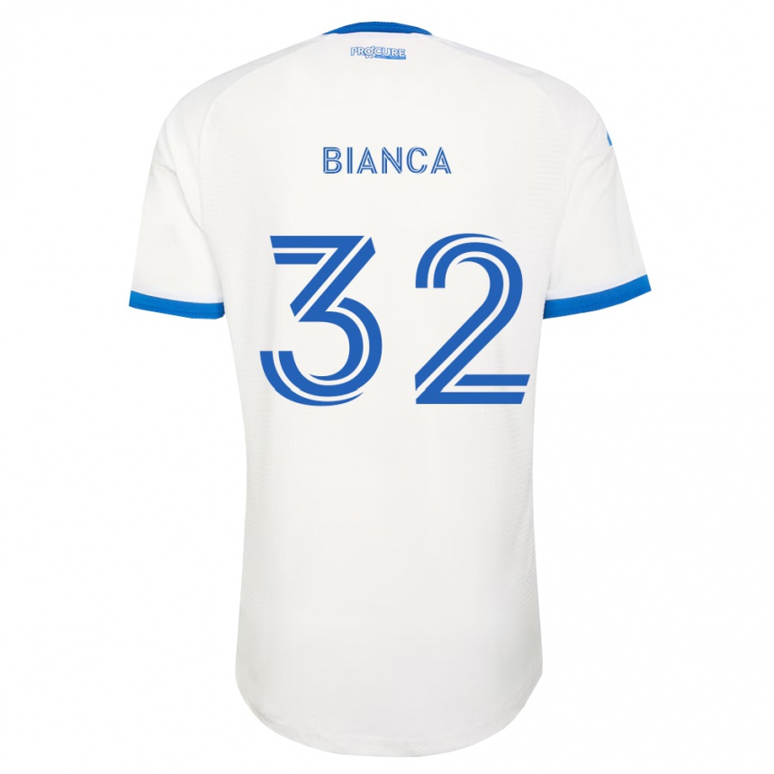 נשים כדורגל Hanisch Bianca #32 כחול שמיים לבן הרחק ג'רזי 2026/27