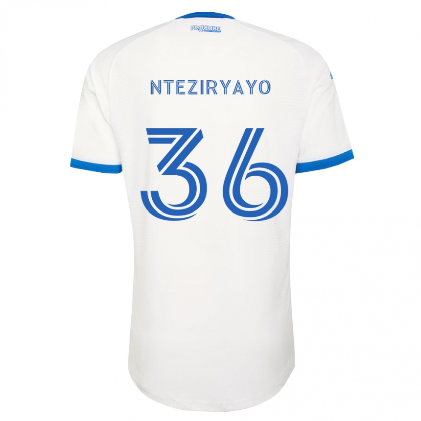 נשים כדורגל Josh Nteziryayo #36 כחול שמיים לבן הרחק ג'רזי 2026/27