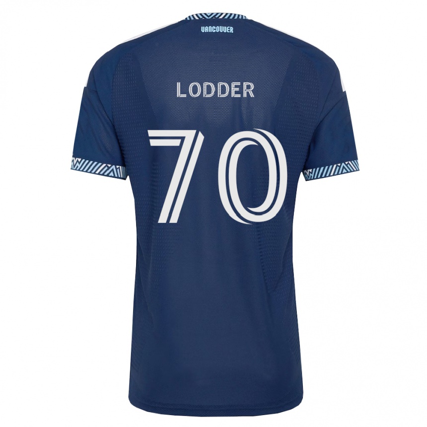 נשים כדורגל Timothy Lodder #70 כחול עמוק לבן הרחק ג'רזי 2026/27
