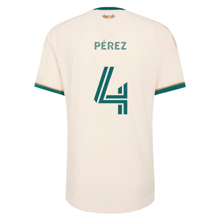 נשים כדורגל Gary Pérez #4 ירוק שמפניה הרחק ג'רזי 2026/27