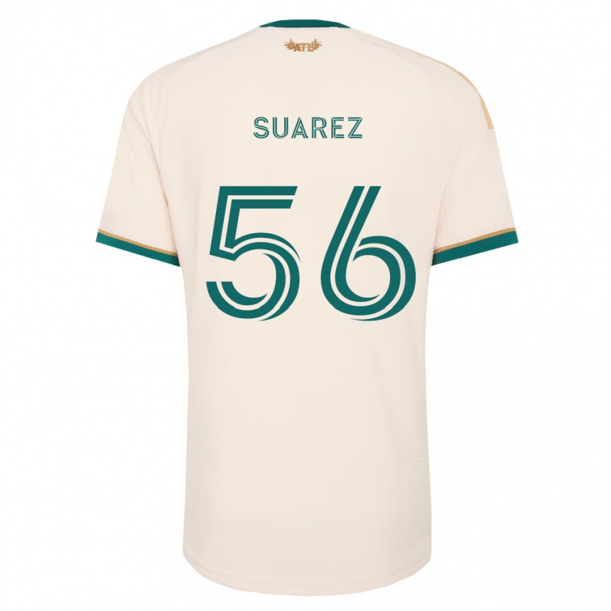 נשים כדורגל Ignacio Suarez #56 ירוק שמפניה הרחק ג'רזי 2026/27