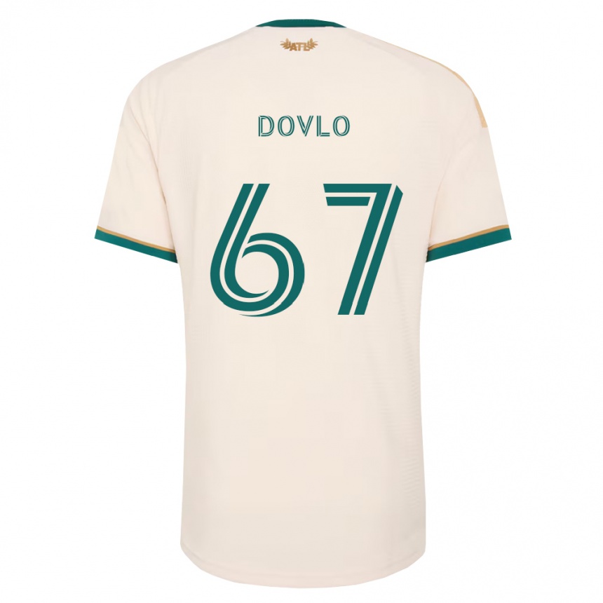 נשים כדורגל Enzo Dovlo #67 ירוק שמפניה הרחק ג'רזי 2026/27