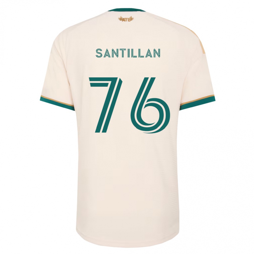 נשים כדורגל Noe Santillan #76 ירוק שמפניה הרחק ג'רזי 2026/27