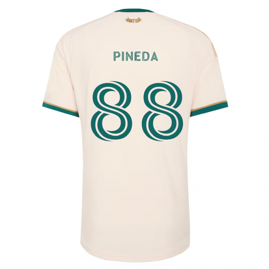 נשים כדורגל Miguel Pineda #88 ירוק שמפניה הרחק ג'רזי 2026/27