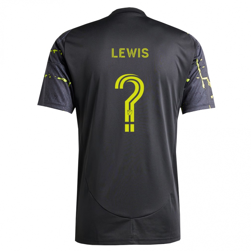 נשים כדורגל Gage Lewis #0 צהוב ניאון שחור הרחק ג'רזי 2026/27