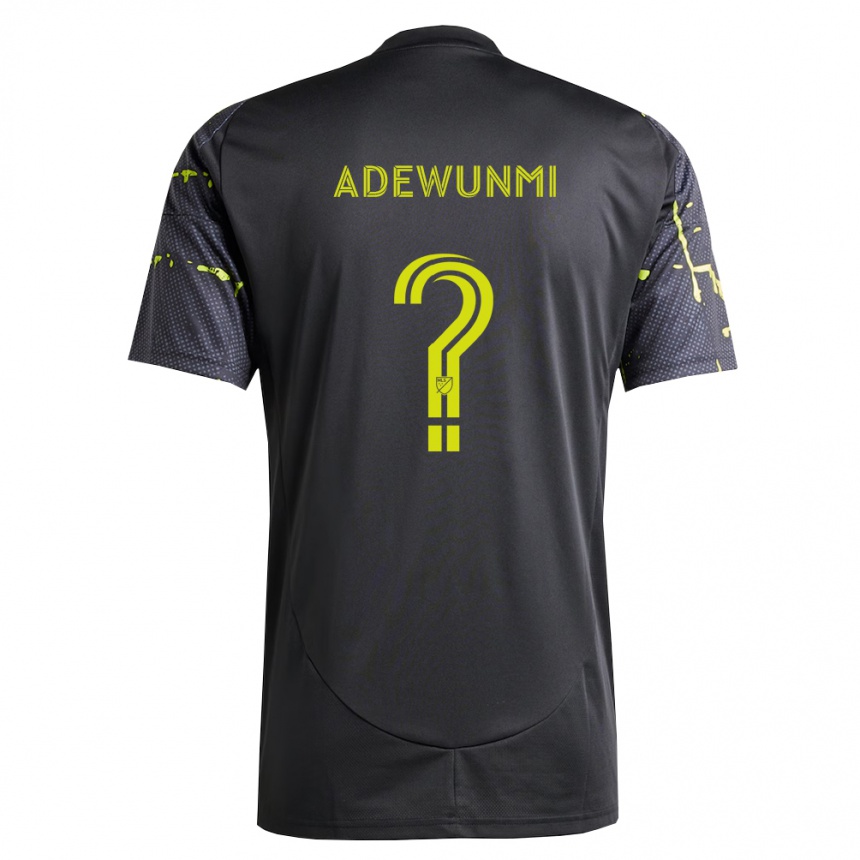 נשים כדורגל Immanuel Adewunmi #0 צהוב ניאון שחור הרחק ג'רזי 2026/27