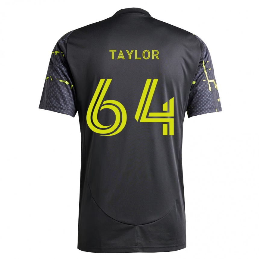 נשים כדורגל Oneal Taylor #64 צהוב ניאון שחור הרחק ג'רזי 2026/27