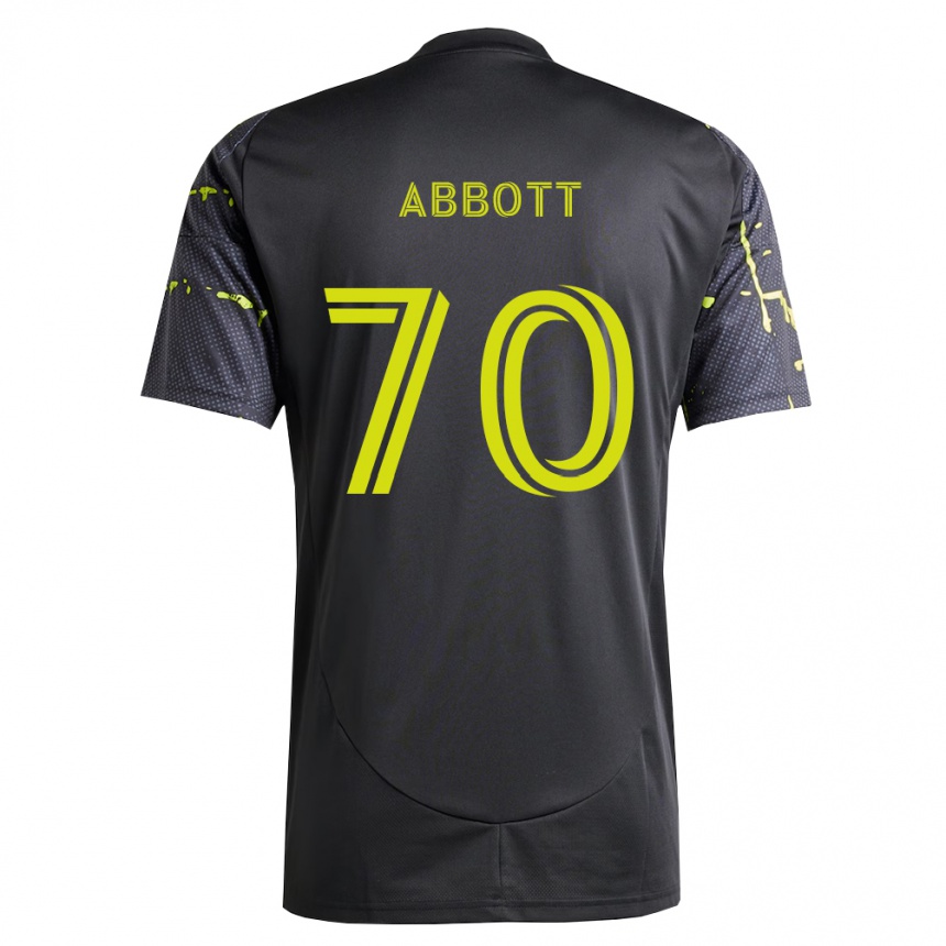 נשים כדורגל Keller Abbott #70 צהוב ניאון שחור הרחק ג'רזי 2026/27