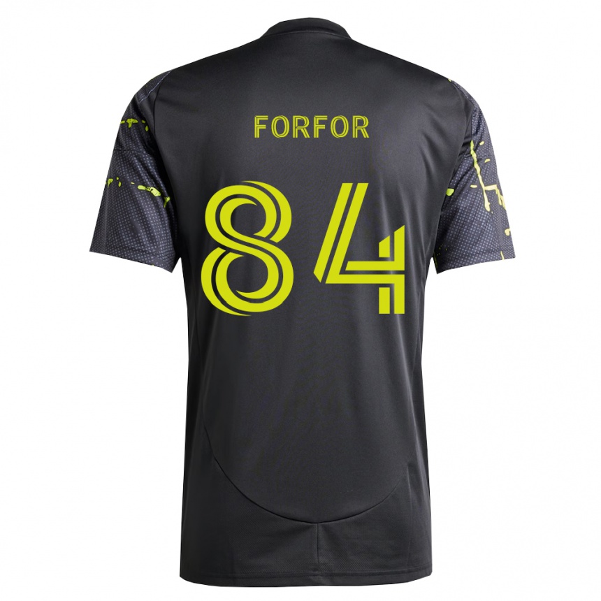 נשים כדורגל Prince Forfor #84 צהוב ניאון שחור הרחק ג'רזי 2026/27