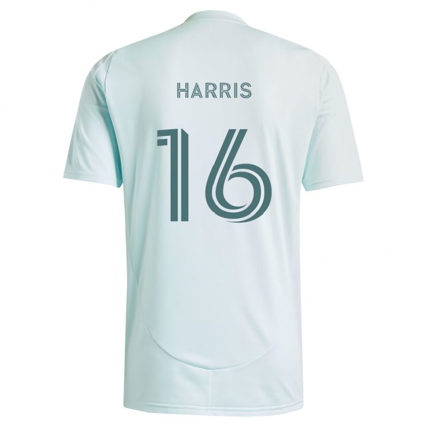 נשים כדורגל Alex Harris #16 לבן ירוק בהיר הרחק ג'רזי 2026/27