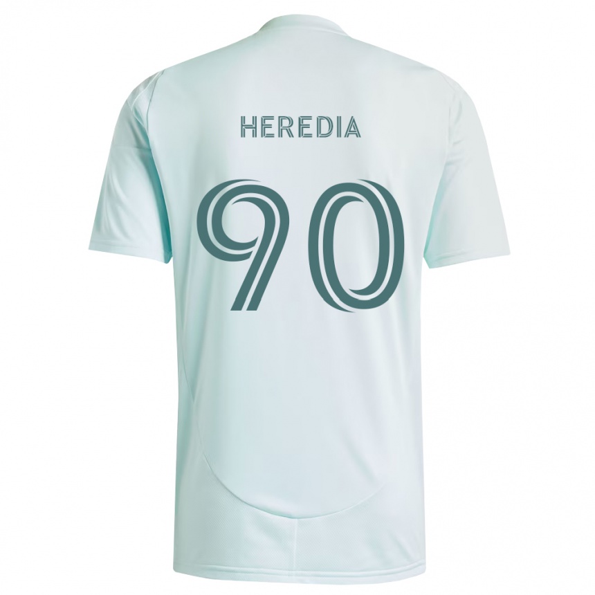נשים כדורגל Edgar Heredia #90 לבן ירוק בהיר הרחק ג'רזי 2026/27