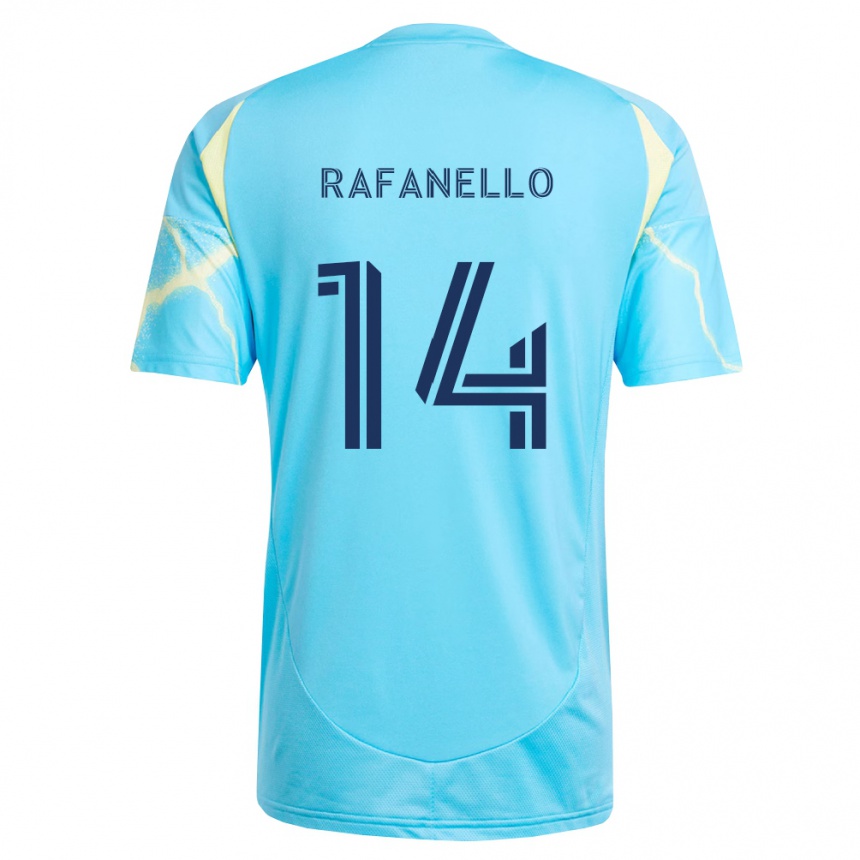 נשים כדורגל ג'רמי רפאנלו #14 כחול בהיר שחור צהוב בהיר הרחק ג'רזי 2026/27