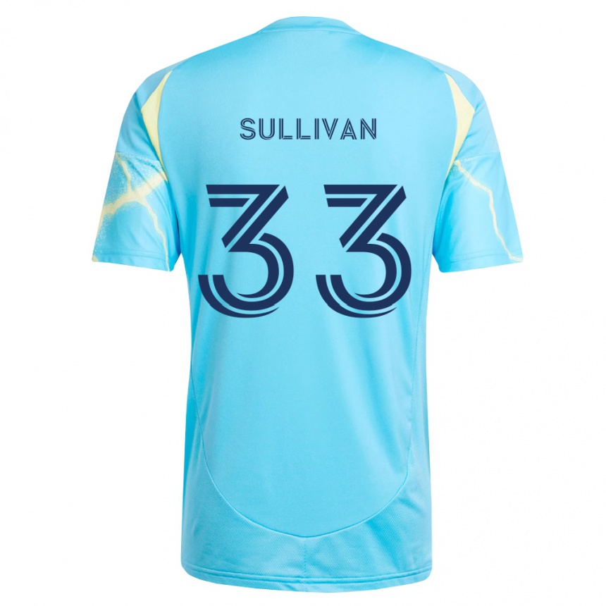 נשים כדורגל Quinn Sullivan #33 כחול בהיר שחור צהוב בהיר הרחק ג'רזי 2026/27