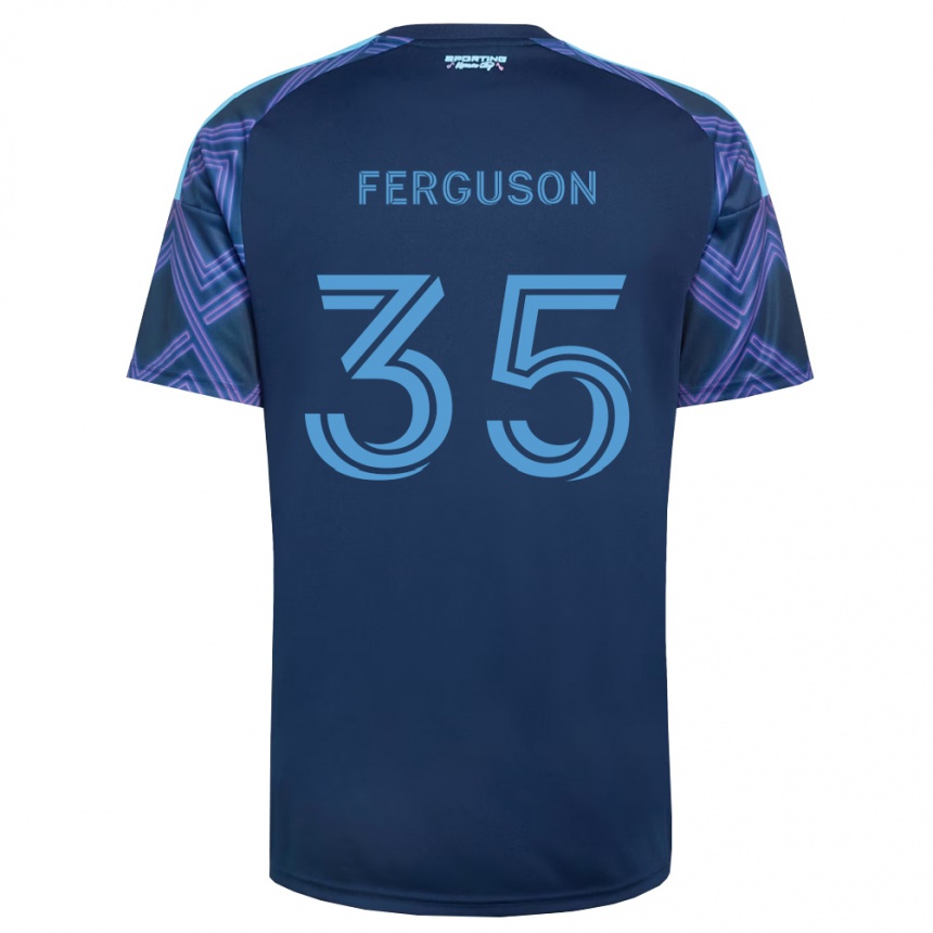 נשים כדורגל Mitchell Ferguson #35 כחול מלכותי סגול הרחק ג'רזי 2026/27