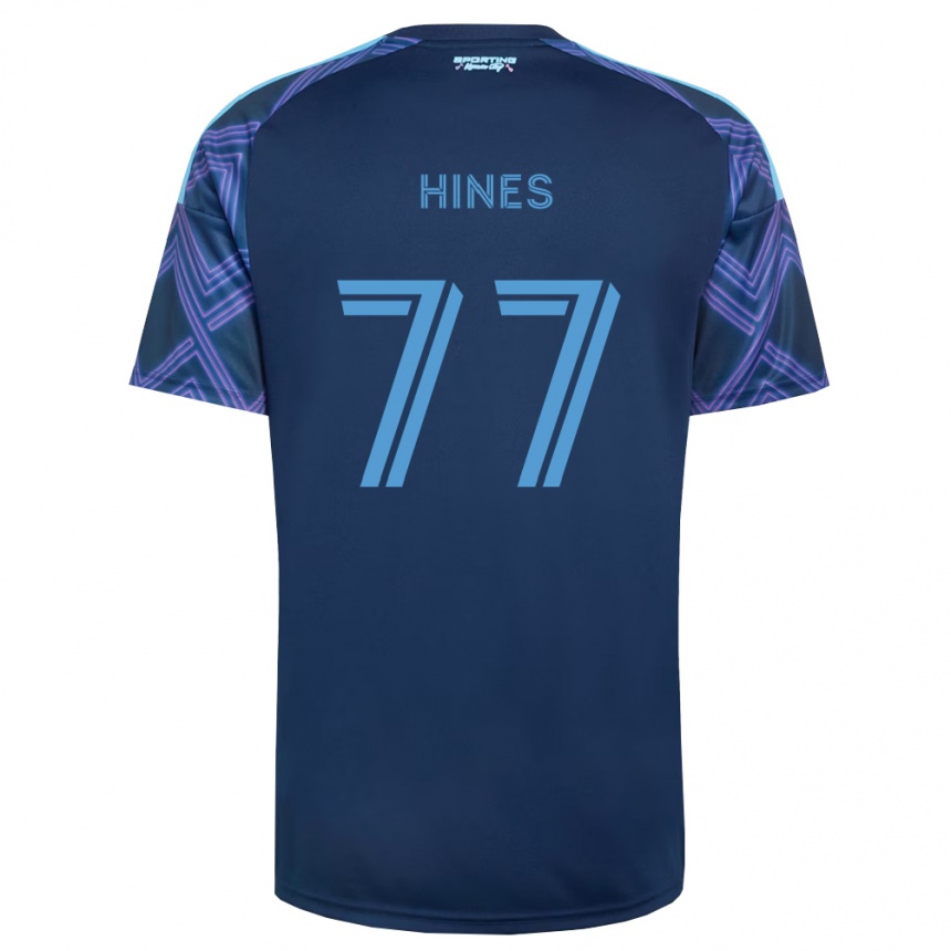 נשים כדורגל Kashan Hines #77 כחול מלכותי סגול הרחק ג'רזי 2026/27
