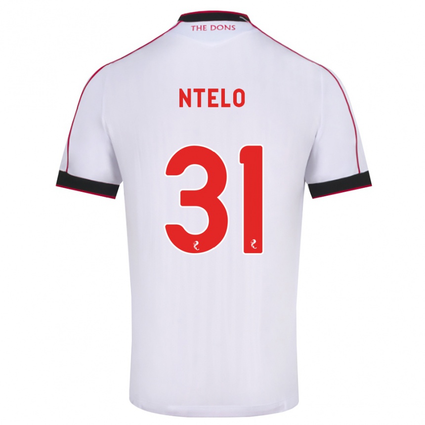 נשים כדורגל Mitchy Ntelo #31 שחור אדום לבן הרחק ג'רזי 2026/27