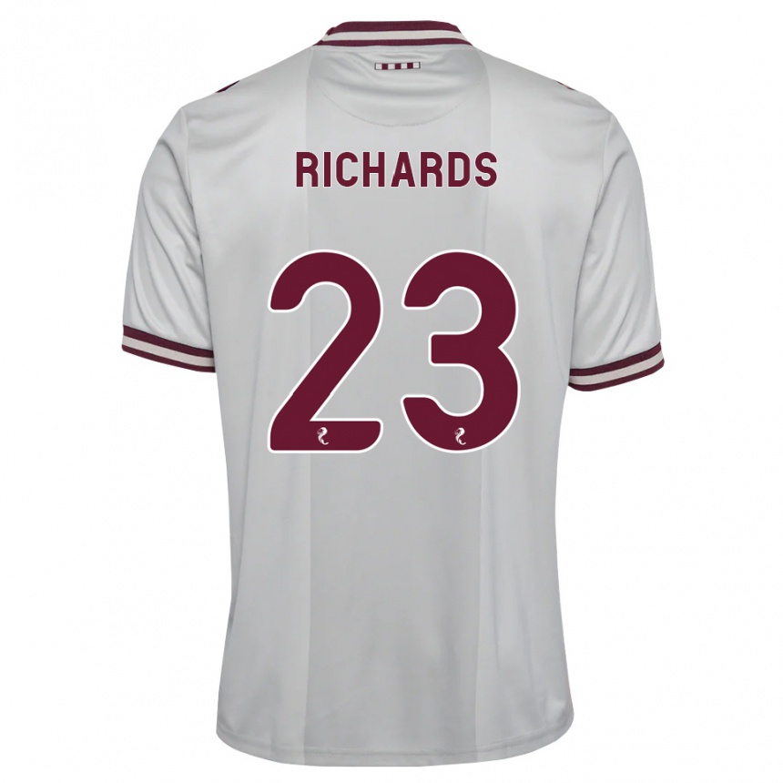 נשים כדורגל Jackie Richards #23 לבן בורגונדי הרחק ג'רזי 2026/27