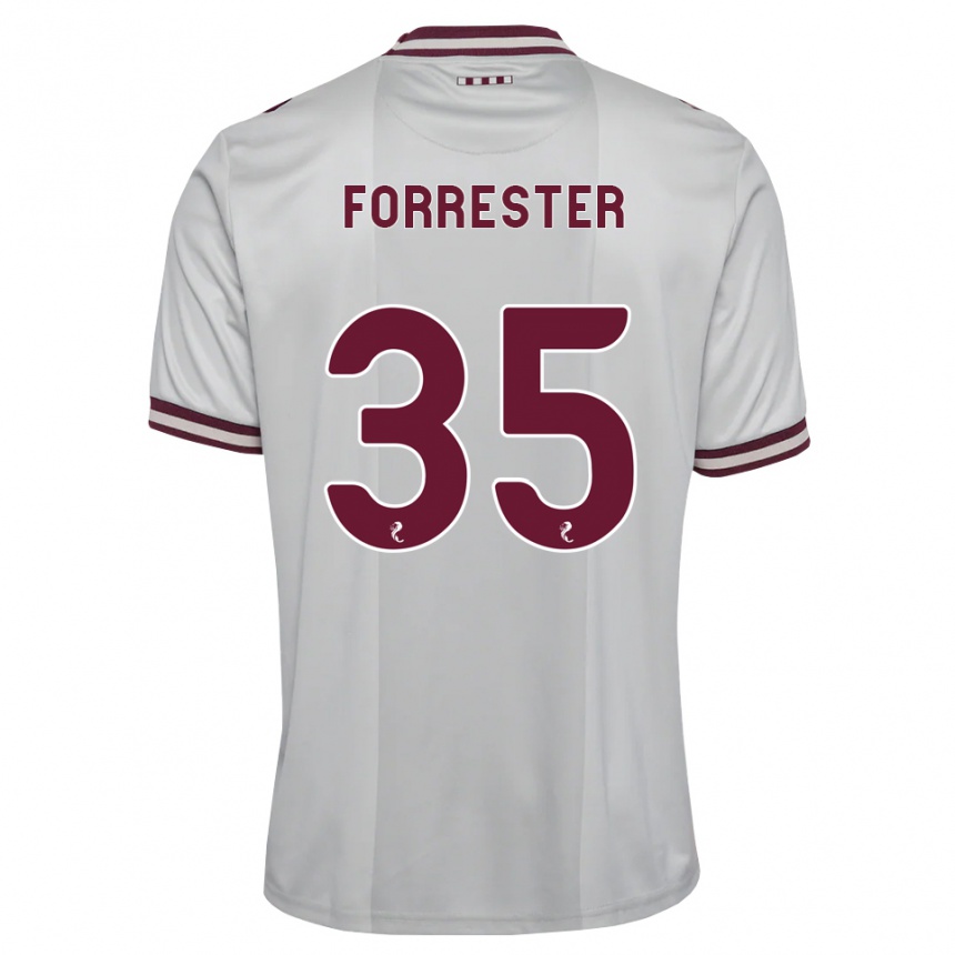 נשים כדורגל Adam Forrester #35 לבן בורגונדי הרחק ג'רזי 2026/27
