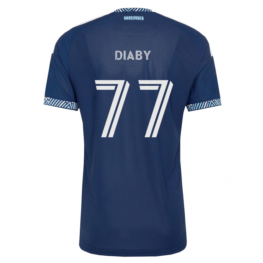 נשים כדורגל Yadaly Diaby #77 כחול עמוק לבן הרחק ג'רזי 2026/27
