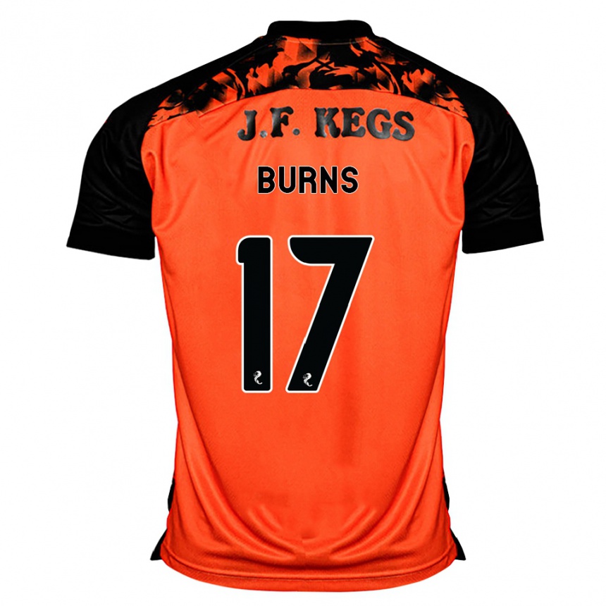 ילדים כדורגל Megan Burns #17 כתום שחור לבן ג'רזי ביתית 2026/27