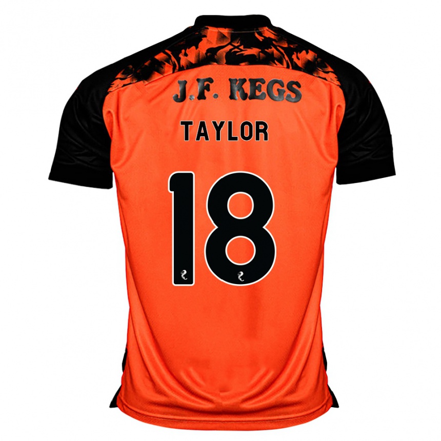 ילדים כדורגל Amy Taylor #18 כתום שחור לבן ג'רזי ביתית 2026/27