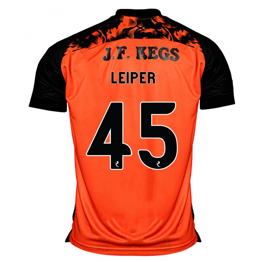 ילדים כדורגל Cohen Leiper #45 כתום שחור לבן ג'רזי ביתית 2026/27