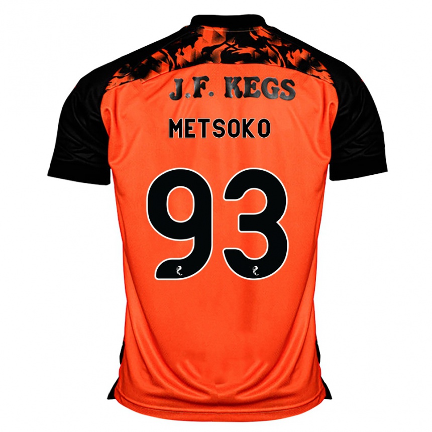 ילדים כדורגל Idjessi Metsoko #93 כתום שחור לבן ג'רזי ביתית 2026/27