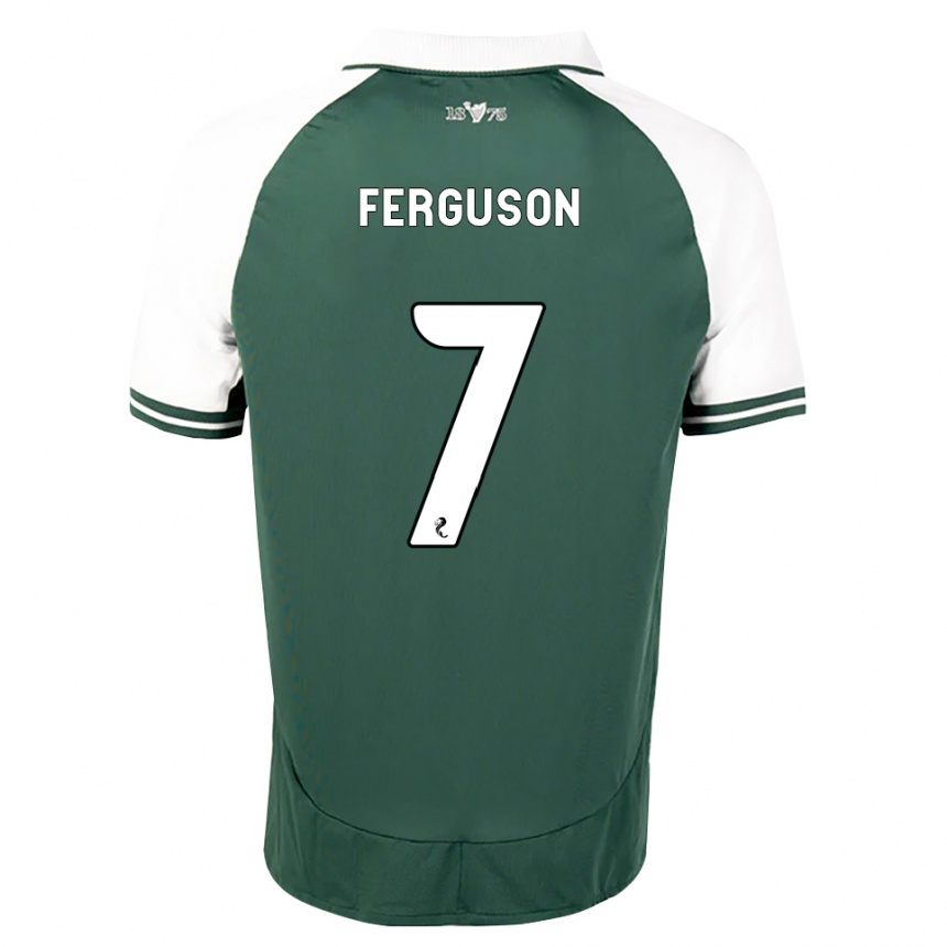 ילדים כדורגל Abbie Ferguson #7 ירוק ים לבן ג'רזי ביתית 2026/27